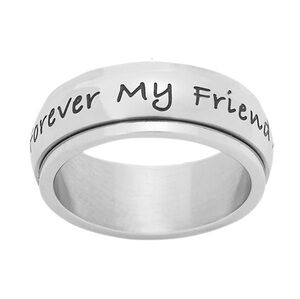 Stainless Steel SpinnerRing "Always My Daughter Forever My Friend" Size 7.25